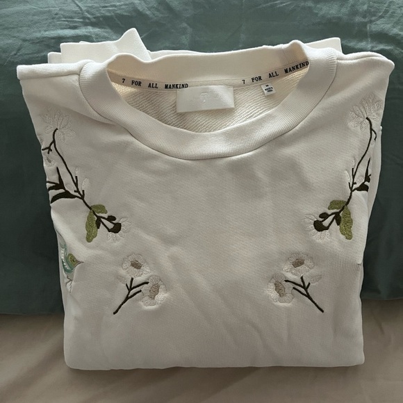 7 For All Mankind Classic White Top - Picture 1 of 5